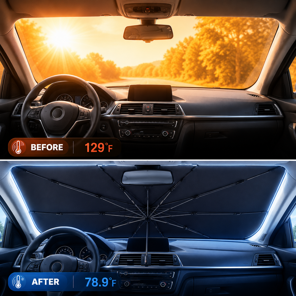 Foldable  Windshield Sunshade